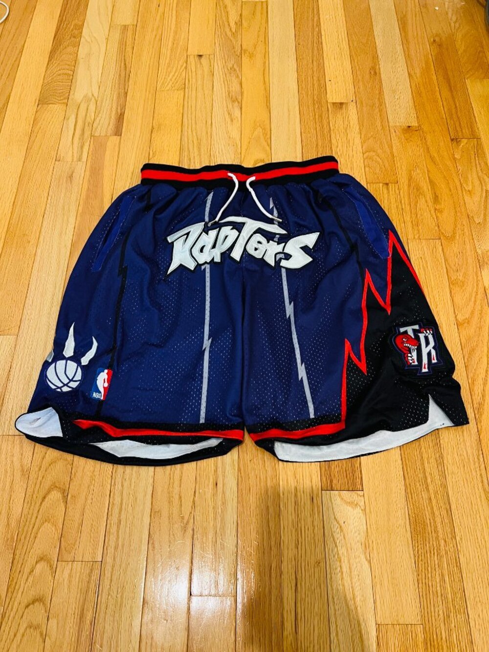 Authentic Just Don x Mitchell & Ness NBA Toronto Raptors Shorts Purple 1998-99
